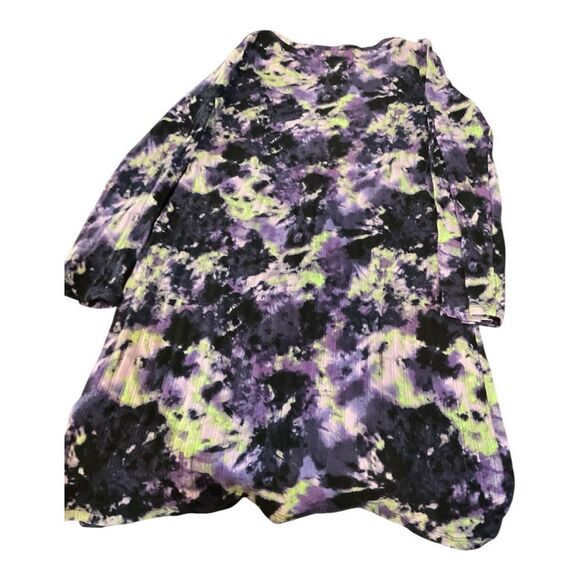 Art Class Vibrant Purple and Black Tie-Dye Dress - Picture 4 of 4